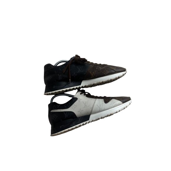 Louis Vuitton Mens Monogram Print Leather Sneakers Size 7.5